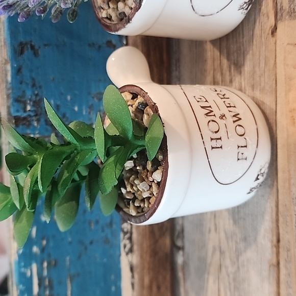 Artificial potted plants, set of 2 - Picture 2 of 8